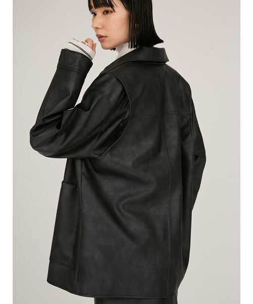 セール】フェイクレザーダブルジップブルゾン（ブルゾン）｜emmi（エミ