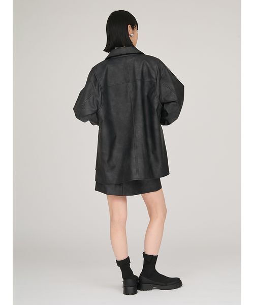 セール】フェイクレザーダブルジップブルゾン（ブルゾン）｜emmi（エミ