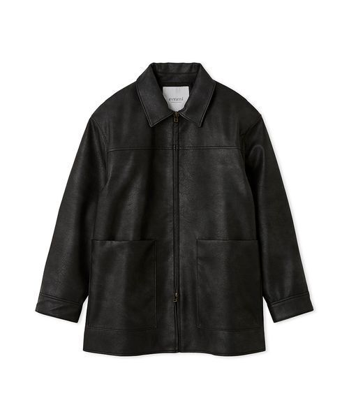 セール】フェイクレザーダブルジップブルゾン（ブルゾン）｜emmi（エミ