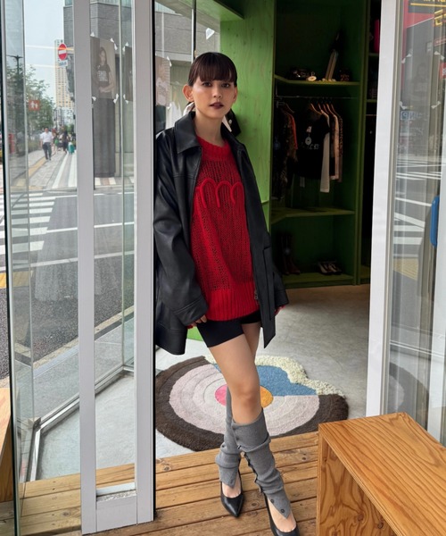 セール】フェイクレザーダブルジップブルゾン（ブルゾン）｜emmi（エミ