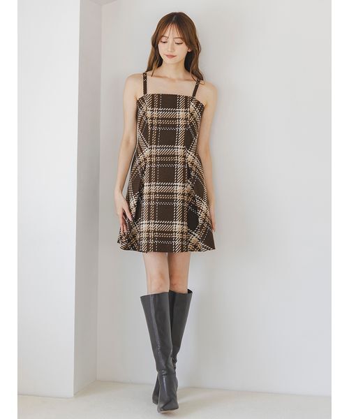 WEB限定】ロービングチェックミニワンピース（ワンピース）｜SNIDEL