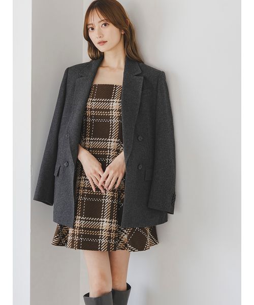 WEB限定】ロービングチェックミニワンピース（ワンピース）｜SNIDEL