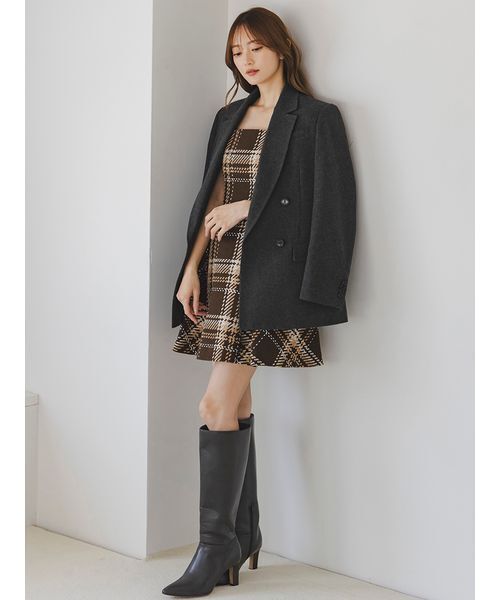 WEB限定】ロービングチェックミニワンピース（ワンピース）｜SNIDEL