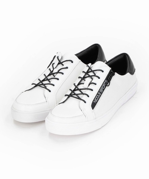 NICOLE CLUB FOR MEN(ニコルクラブフォーメン)の「【NICOLE SPORTS】サイドパンチングスニーカー(スニーカー・メンズ・オフホワイト/ブラック・25.5cm/26.5cm/27.5cm)」の7枚目の写真
