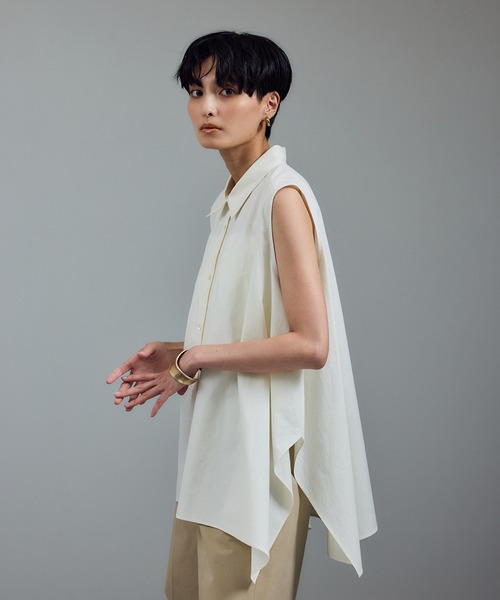 近江晒タイプライターノースリーブシャツ 近江晒タイプライターノースリーブシャツ（シャツ/ブラウス