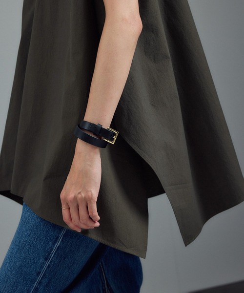 SALON adam et rope'（サロン アダム エ ロペ）の「近江晒タイプライターノースリーブシャツ（シャツ/ブラウス・レディース・チャコールグレー/ブラック/オフホワイト・FREE）」の14枚目の写真