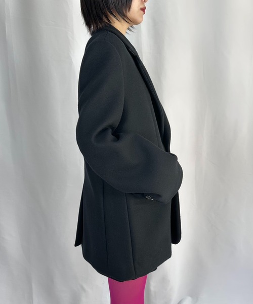 G.V.G.V.（ジーヴィージーヴィー）の「SINGLE BREASTED JACKET COAT（テーラードジャケット・レディース・マジェンタ/ブラック/ネイビー・ONE SIZE）」の4枚目の写真