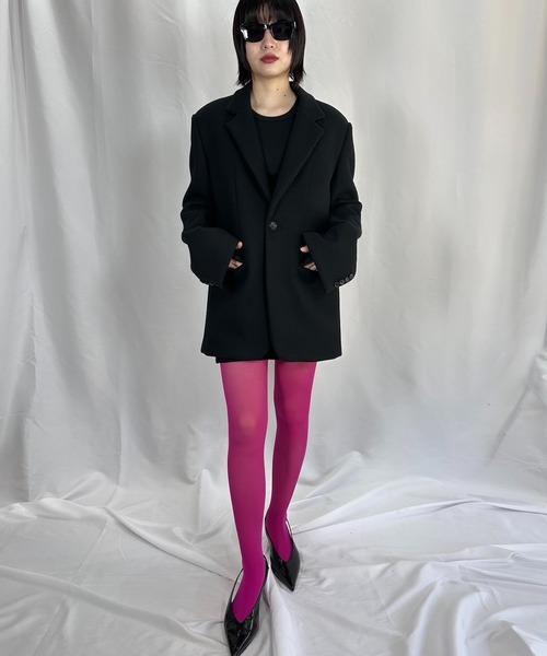 G.V.G.V.（ジーヴィージーヴィー）の「SINGLE BREASTED JACKET COAT（テーラードジャケット・レディース・マジェンタ/ブラック/ネイビー・ONE SIZE）」の6枚目の写真