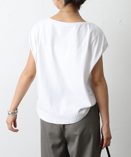 COLONY 2139（コロニートゥーワンスリーナイン）の「天竺フレンチスリーブプルオーバー（Tシャツ/カットソー・レディース・オフホワイト/ブラック/ホワイト/ブラウン・FREE）」の9枚目の写真