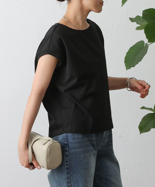 COLONY 2139（コロニートゥーワンスリーナイン）の「天竺フレンチスリーブプルオーバー（Tシャツ/カットソー・レディース・オフホワイト/ブラック/ホワイト/ブラウン・FREE）」の18枚目の写真