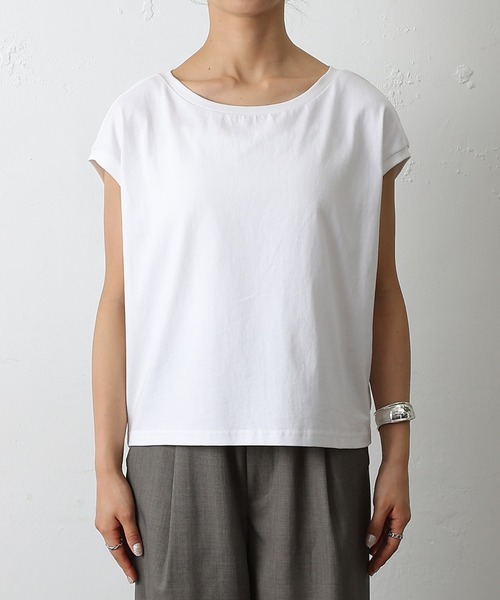 COLONY 2139（コロニートゥーワンスリーナイン）の「天竺フレンチスリーブプルオーバー（Tシャツ/カットソー・レディース・オフホワイト/ブラック/ホワイト/ブラウン・FREE）」の13枚目の写真