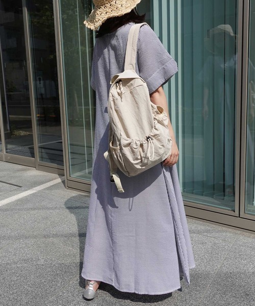 CORNERS(コーナーズ)の「キーネックエアリーワンピース(ワンピース・レディース・ブラック×ホワイト/ブラウン/ブラック/ネイビー×ホワイト・L/M)」の13枚目の写真