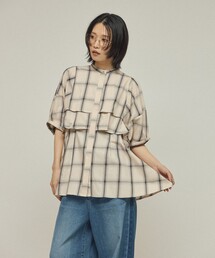 FREAK'S STORE スタンドカラーグランパシャツ　2点（白と黒） FREAK'S STORE/インド製 リラックスフィット キューバシャツ