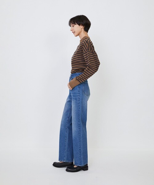 LOISIR（ロワズィール）の「デニムストレートパンツ（デニムパンツ・レディース・ブラック系その他/インディゴブルー・36/38/40）」の7枚目の写真