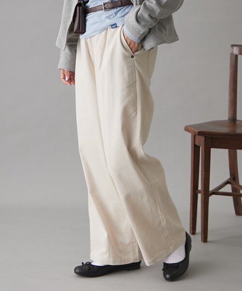 GEVACO（ゲバコ）の「【3サイズ展開】【GEVACO】コーデュロイイージーワイドパンツ（その他パンツ・レディース・キャメル/アイボリー/ブラック・SMALL/MEDIUM/LARGE）」の5枚目の写真