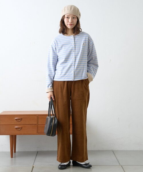 セール】【3サイズ展開】【GEVACO】コーデュロイイージーワイドパンツ