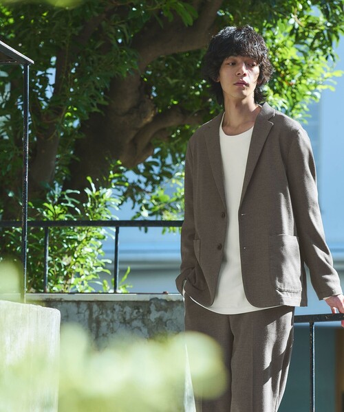 セール】ウォッシャブル フラノ ツイル リラックス ジャケット