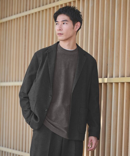 セール】ウォッシャブル フラノ ツイル リラックス ジャケット
