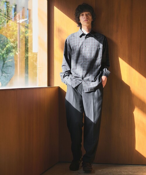 green label relaxing（グリーンレーベルリラクシング）の「ウォッシャブル フラノ ツイル リラックス ジャケット -ストレッチ-（テーラードジャケット・メンズ・ダークグレー/ベージュ/ネイビー・S/M/L/XL）」の4枚目の写真