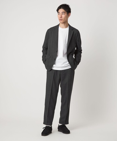 セール】ウォッシャブル フラノ ツイル リラックス ジャケット