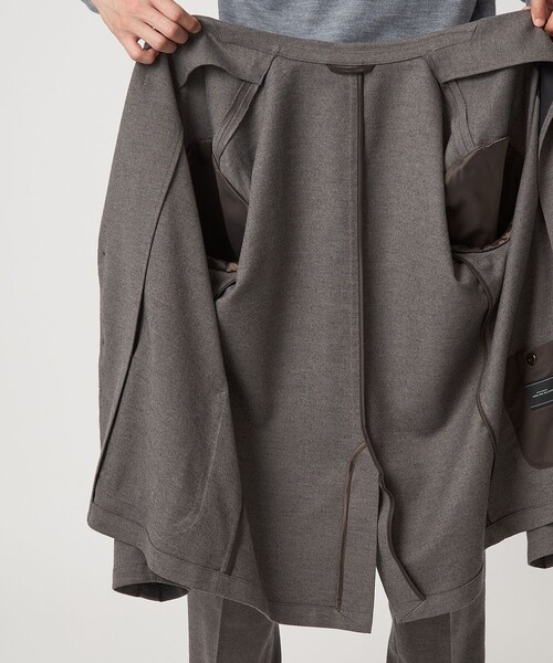 セール】ウォッシャブル フラノ ツイル リラックス ジャケット