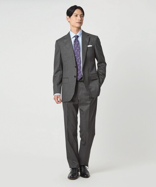 green label relaxing（グリーンレーベルリラクシング）の「REDA グレンチェック HX 1プリーツ スーツパンツ（スーツパンツ・メンズ・ダークブラウン/ダークグレー・80/76/84/88/92/72）」の13枚目の写真