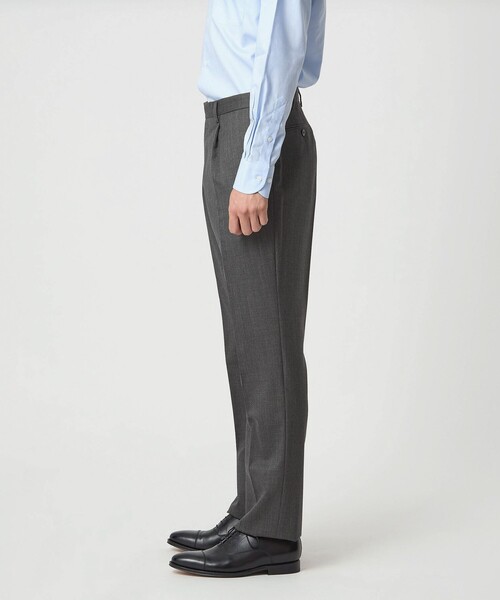 green label relaxing（グリーンレーベルリラクシング）の「REDA グレンチェック HX 1プリーツ スーツパンツ（スーツパンツ・メンズ・ダークブラウン/ダークグレー・80/76/84/88/92/72）」の5枚目の写真