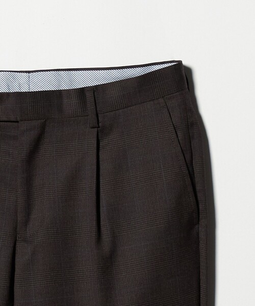 green label relaxing（グリーンレーベルリラクシング）の「REDA グレンチェック HX 1プリーツ スーツパンツ（スーツパンツ・メンズ・ダークブラウン/ダークグレー・80/76/84/88/92/72）」の10枚目の写真