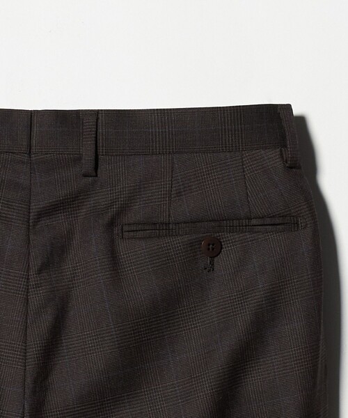 green label relaxing（グリーンレーベルリラクシング）の「REDA グレンチェック HX 1プリーツ スーツパンツ（スーツパンツ・メンズ・ダークブラウン/ダークグレー・80/76/84/88/92/72）」の12枚目の写真