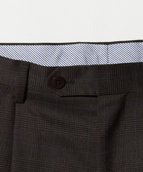 green label relaxing（グリーンレーベルリラクシング）の「REDA グレンチェック HX 1プリーツ スーツパンツ（スーツパンツ・メンズ・ダークブラウン/ダークグレー・80/76/84/88/92/72）」の16枚目の写真