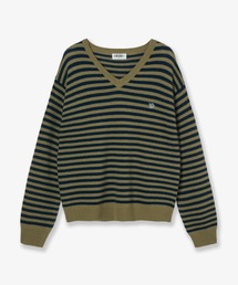 aeae | STRIPE V-NECK KNIT PULLOVER(ニット/セーター)
