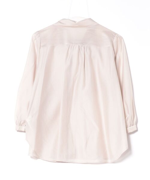 STRAWBERRY-FIELDS（ストロベリーフィールズ）の「【雑誌掲載アイテム】フローラクロス_シアーボウタイブラウス（シャツ/ブラウス・レディース・ピンクベージュ/ブルー系その他/ブラウン・2）」の4枚目の写真