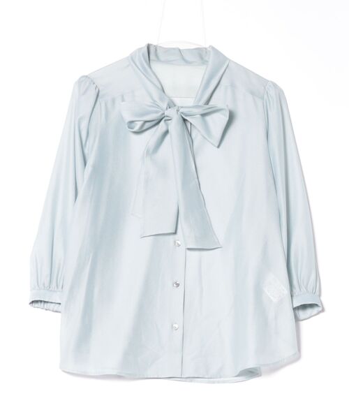 STRAWBERRY-FIELDS（ストロベリーフィールズ）の「【雑誌掲載アイテム】フローラクロス_シアーボウタイブラウス（シャツ/ブラウス・レディース・ピンクベージュ/ブルー系その他/ブラウン・2）」の13枚目の写真