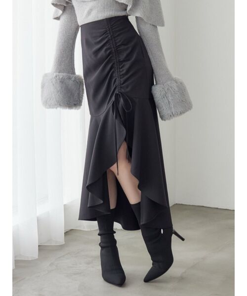 ENFOLD】Comfortable Twill スタンド フレアDRESS