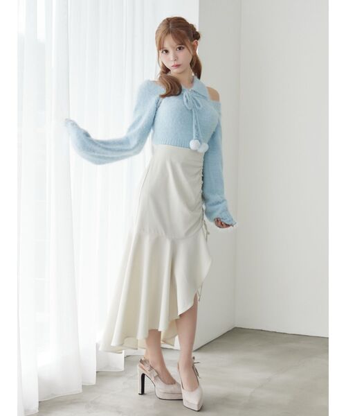 EATME（イートミー）の「サイドギャザーマーメイドスカート（スカート・レディース・ブラウン/アイボリー/ブラック・SMALL/MEDIUM）」の5枚目の写真