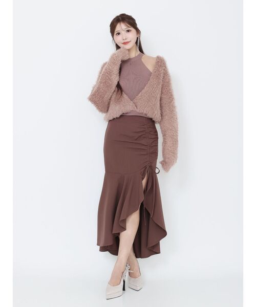 EATME（イートミー）の「サイドギャザーマーメイドスカート（スカート・レディース・ブラウン/アイボリー/ブラック・SMALL/MEDIUM）」の12枚目の写真