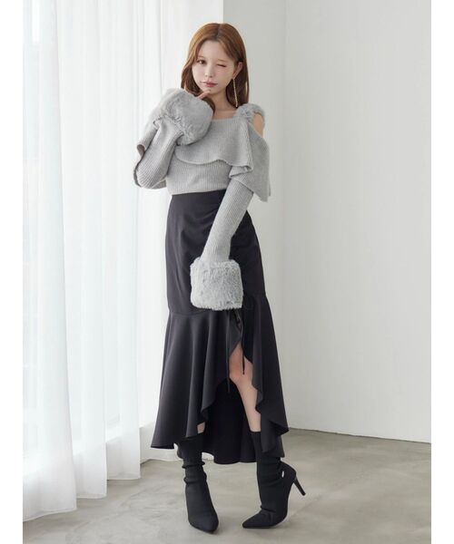 EATME（イートミー）の「サイドギャザーマーメイドスカート（スカート・レディース・ブラウン/アイボリー/ブラック・SMALL/MEDIUM）」の20枚目の写真