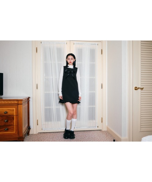 Ribbon dress/サテンリボンワンピース（ワンピース）｜Smyeon