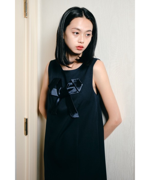 Ribbon dress/サテンリボンワンピース（ワンピース）｜Smyeon