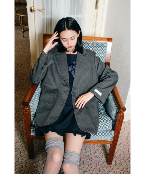 Smyeon(スミョン)の「Ribbon dress/サテンリボンワンピース(ワンピース・レディース・ネイビー/ブラウン/ブラック・FREE)」の10枚目の写真