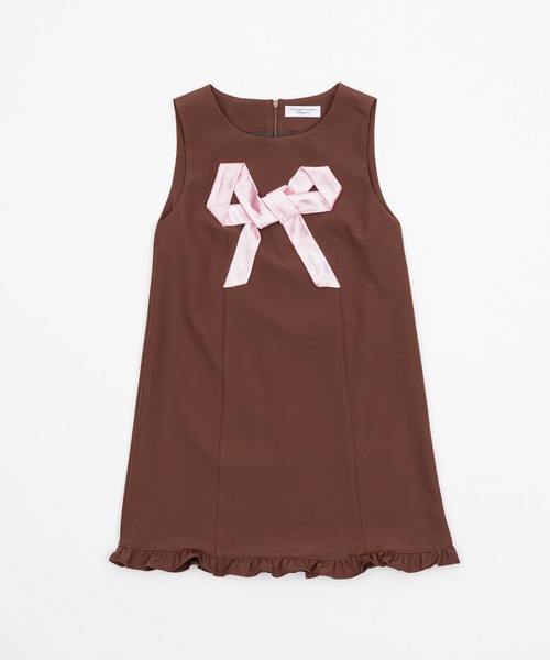Smyeon(スミョン)の「Ribbon dress/サテンリボンワンピース(ワンピース・レディース・ネイビー/ブラウン/ブラック・FREE)」の22枚目の写真