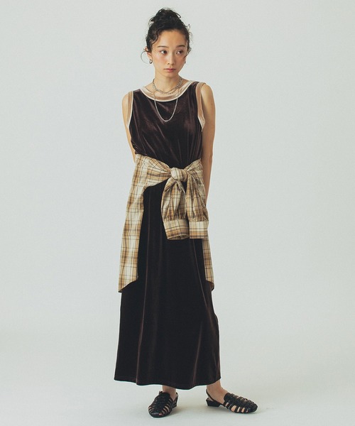 ROSE BUD(ローズバッド)の「CHECK SHIRT(シャツ/ブラウス・レディース・ベージュ/ネイビー・ONE SIZE)」の15枚目の写真