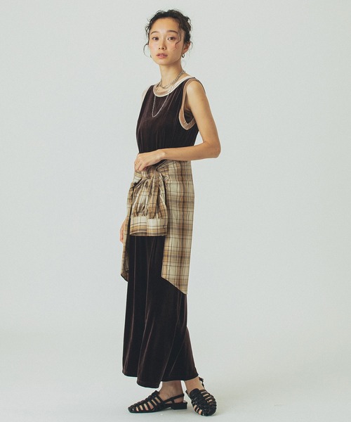 ROSE BUD(ローズバッド)の「CHECK SHIRT(シャツ/ブラウス・レディース・ベージュ/ネイビー・ONE SIZE)」の16枚目の写真