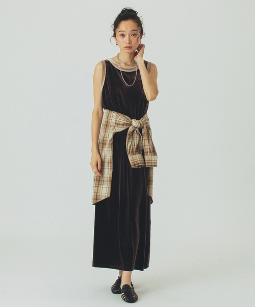 ROSE BUD(ローズバッド)の「CHECK SHIRT(シャツ/ブラウス・レディース・ベージュ/ネイビー・ONE SIZE)」の17枚目の写真
