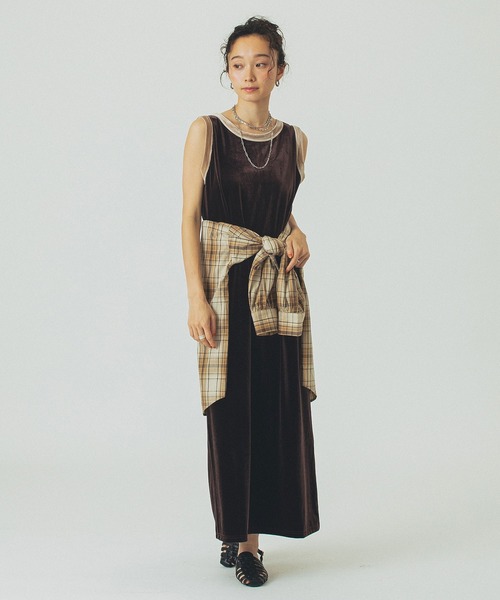 ROSE BUD(ローズバッド)の「CHECK SHIRT(シャツ/ブラウス・レディース・ベージュ/ネイビー・ONE SIZE)」の18枚目の写真