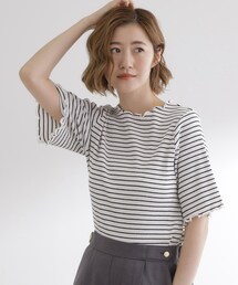 grove | 一枚でもレイヤードでも楽しめる マルチな5分袖プルオーバー(Tシャツ/カットソー)