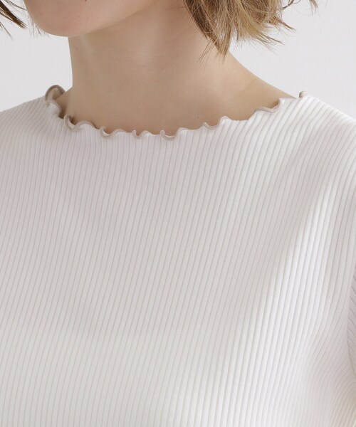 grove（グローブ）の「一枚でもレイヤードでも楽しめる　マルチな5分袖プルオーバー（Tシャツ/カットソー・レディース・オフホワイト/ホワイト系5/ブラック・01/02/03/04/05）」の19枚目の写真