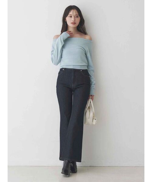 MERCURYDUO(マーキュリーデュオ)の「デニムシューカットパンツ(デニムパンツ・レディース・ブルー/インディゴブルー・MEDIUM/SMALL)」の19枚目の写真