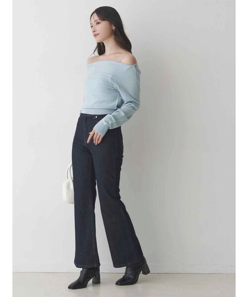 MERCURYDUO(マーキュリーデュオ)の「デニムシューカットパンツ(デニムパンツ・レディース・ブルー/インディゴブルー・MEDIUM/SMALL)」の16枚目の写真