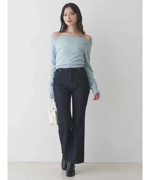 MERCURYDUO(マーキュリーデュオ)の「デニムシューカットパンツ(デニムパンツ・レディース・ブルー/インディゴブルー・MEDIUM/SMALL)」の15枚目の写真